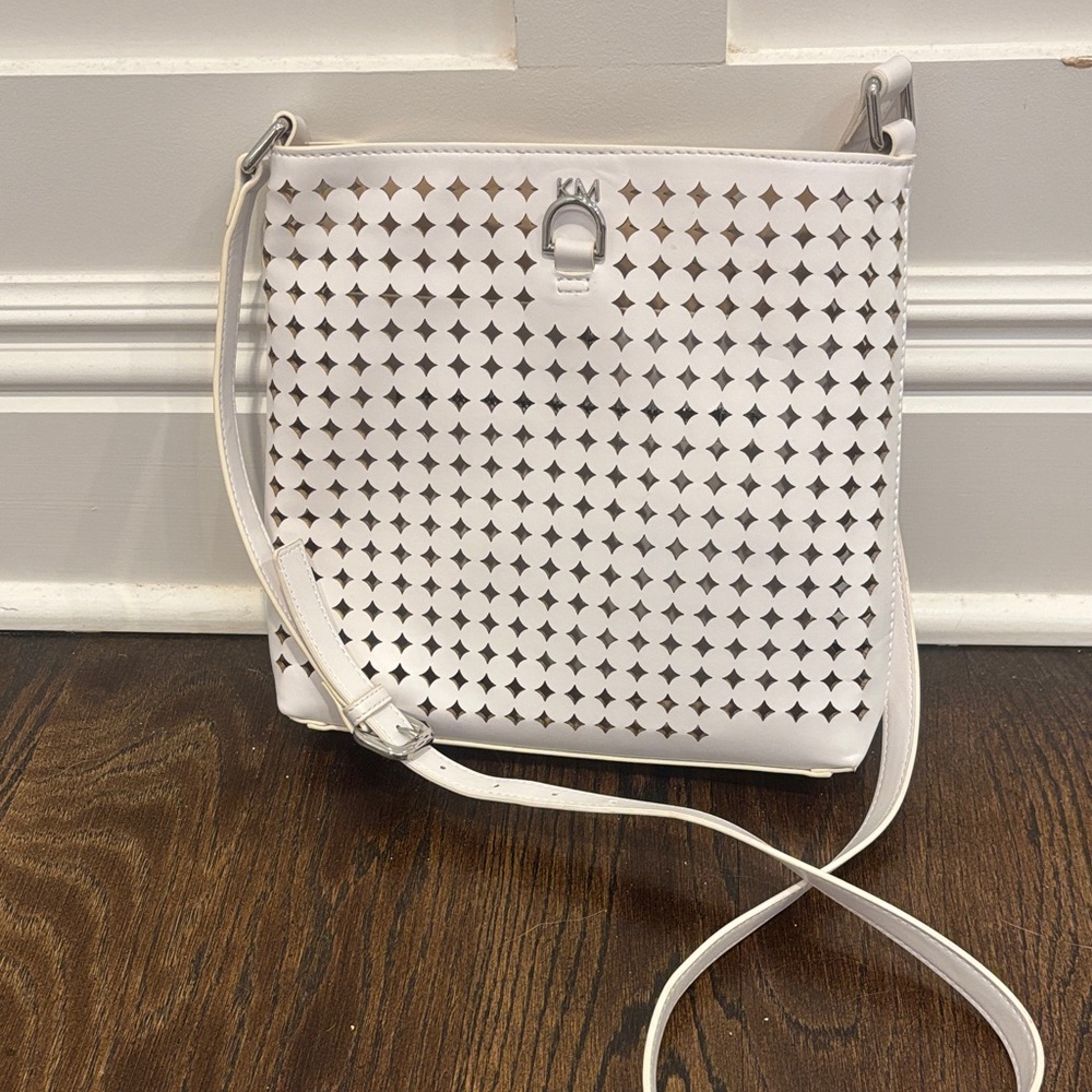 Karen Millen White Cutout Crossbody Bag